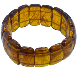 Armband vewerkt met Barnsteen (natuursteen) Armband vewerkt met Barnsteen (natuursteen)