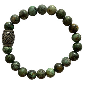 Unisex armband Afrikaans Turquoise met Basic kraal Unisex armband Afrikaans Turquoise met Basic kraal