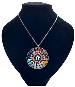 Mandala ketting met natuursteen Regenboog Mandala ketting met natuursteen Regenboog