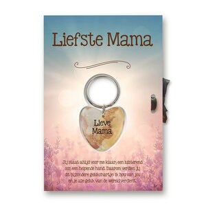 Sleutelhanger Gelukshartje Liefste Mama Sleutelhanger Gelukshartje Liefste Mama