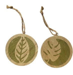 Set decoratie hangers van hout