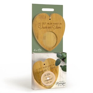 Lichtje met verborgen berichtje: Jij zet mijn hart in vuur en vlam