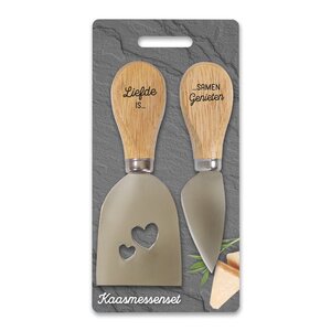 Kaas messenset Liefde is samen genieten
