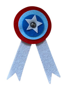 Rozet Rood - Blauw - Grijs