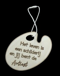 Houten schilderspalet 