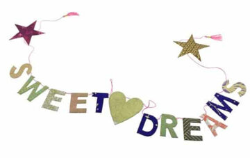 Handgemaakte eco paper Sweet Dreams slinger