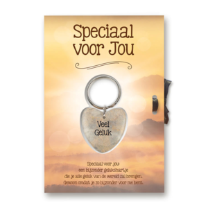 Sleutelhanger Gelukshartje Speciaal voor jou