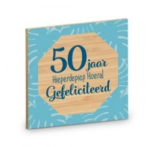 Onderzetter 50 jaar Hieperdepiep Hoera! Gefeliciteerd Onderzetter 50 jaar Hieperdepiep Hoera! Gefeliciteerd