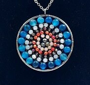 Mandala ketting met natuursteen Band Agaat Mandala ketting met natuursteen Band Agaat