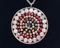 Mandala ketting met natuursteen Rozenkwarts Mandala ketting met natuursteen Rozenkwarts
