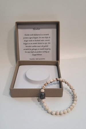 Dames armband Howliet met boeddha kraal Dames armband Howliet met boeddha kraal