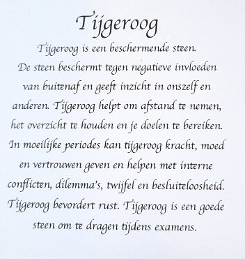 Sleutelhanger van natuursteen Tijgeroog Sleutelhanger van natuursteen Tijgeroog