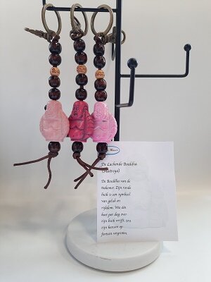De lachende Boeddha Maitreya (roze) De lachende Boeddha Maitreya (roze)