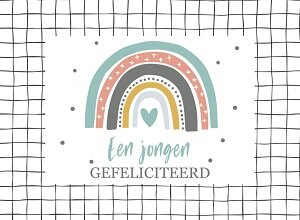 Brievenbusdoosje  Een jongen gefeliciteerd Brievenbusdoosje  Een jongen gefeliciteerd