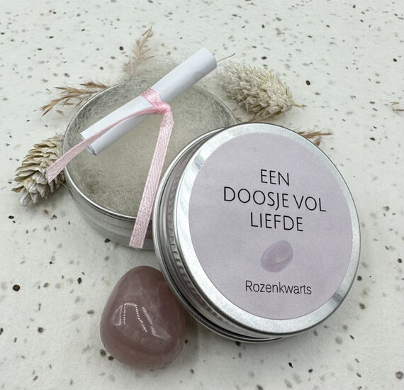 Een doosje vol liefde - Rozenkwarts Een doosje vol liefde - Rozenkwarts