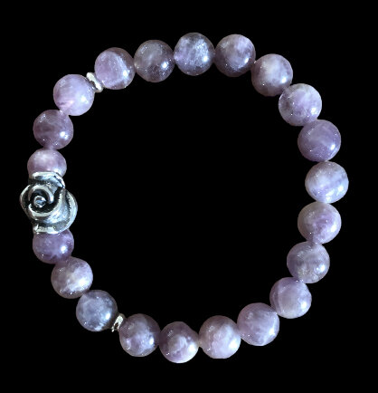 Dames armband Amethist met RVS Rooskraal Dames armband Amethist met RVS Rooskraal