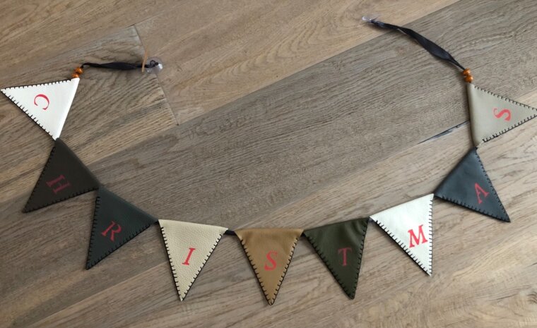 Kerstslinger van leer - Christmas OP=OP