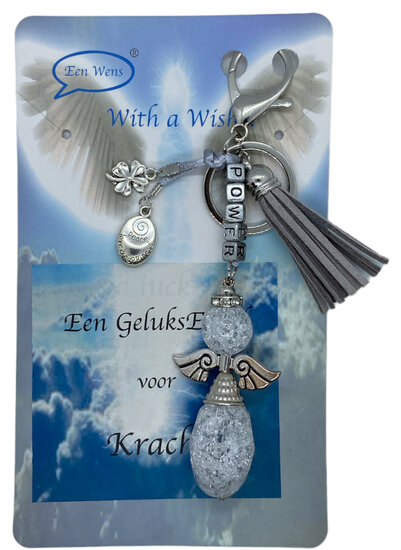 Geluksengel voor kracht (grijs)  Geluksengel voor kracht (grijs)