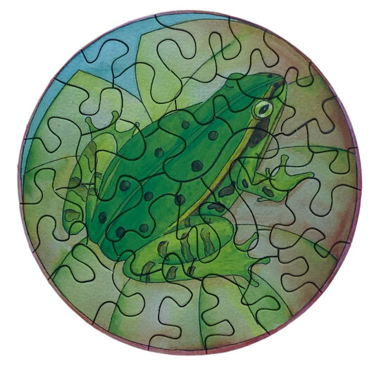 Art ronde puzzel Kikker Art ronde puzzel Kikker