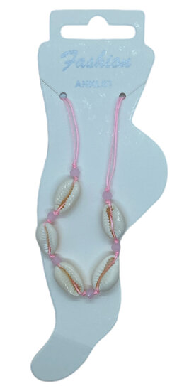 Schelpen enkelbandje (roze) Schelpen enkelbandje (roze)