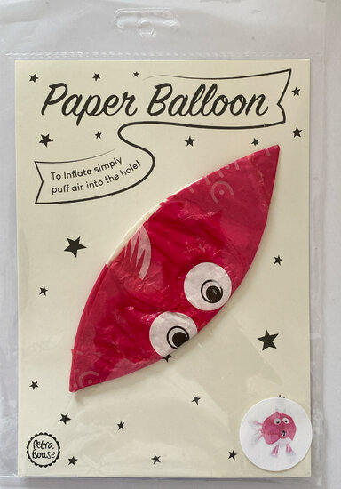 Ballon van papier Vis roze
