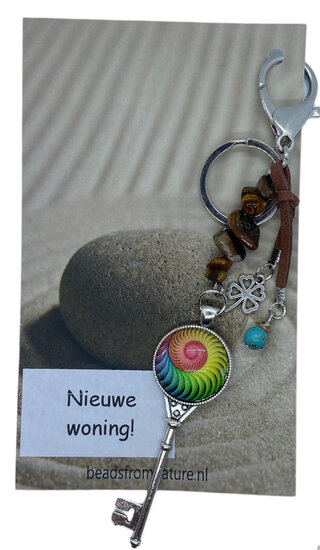 Tassenhanger Sleutel Nieuwe Woning! Tijgeroog Tassenhanger Sleutel Nieuwe Woning! Tijgeroog