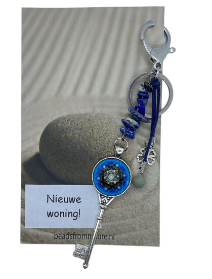 Tassenhanger Sleutel Nieuwe Woning! Lapis Lazuli Tassenhanger Sleutel Nieuwe Woning! Lapis Lazuli