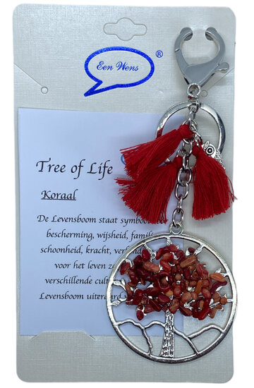 Tassenhanger Tree of Life Koraal Tassenhanger Tree of Life Koraal