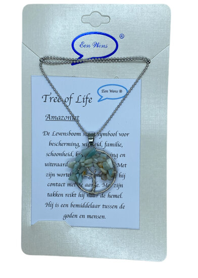 Tree of Life ketting Amazoniet Tree of Life ketting Amazoniet