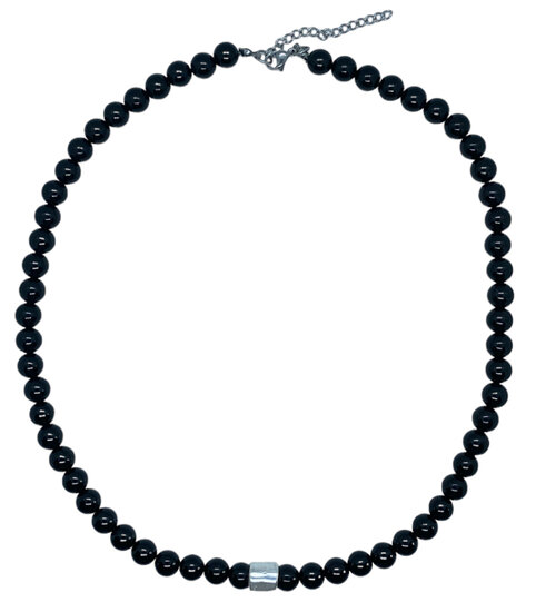 Herenketting van natuursteen Onyx Herenketting van natuursteen Onyx