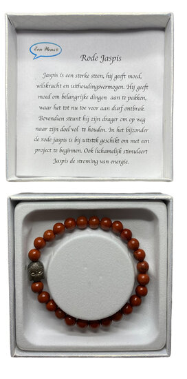 Dames armband Rode Jaspis met Boeddha kraal Dames armband Rode Jaspis met Boeddha kraal