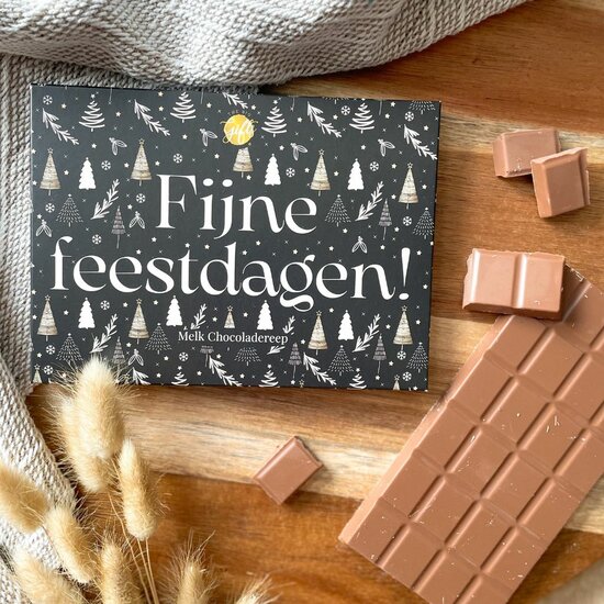 Chocoladereep Fijne feestdagen Chocoladereep Fijne feestdagen