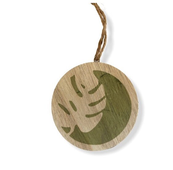 Set decoratie hangers van hout