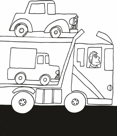 Het coole voertuigen kleurboek