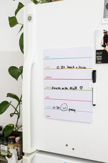 Weekplanner whiteboard