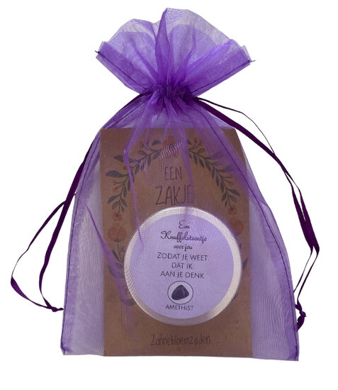 Zakje vol zonnestralen en Knuffelsteentje voor jou