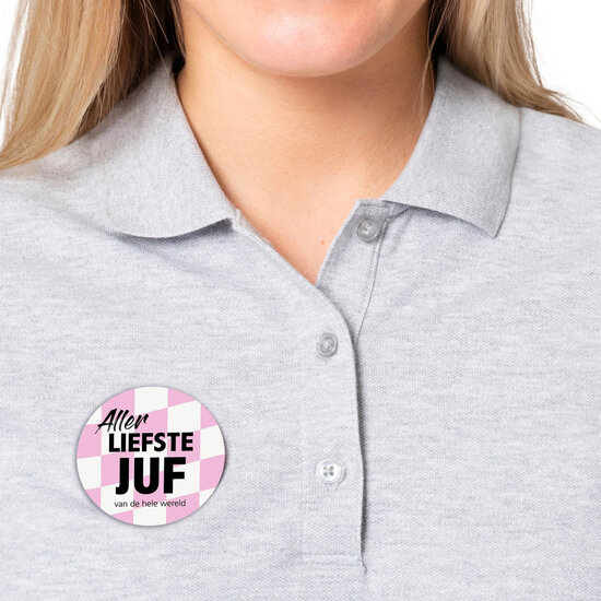 Dankjewel Allerliefste juf - Kaart met button