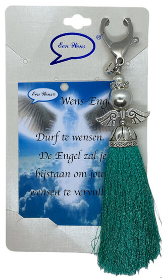 Wens engel met groene kwast