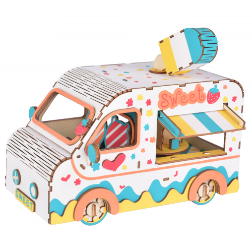 3D Houten constructie set IJswagen