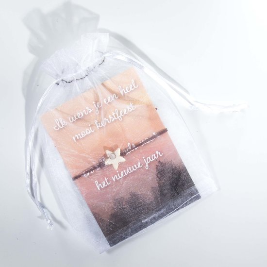 Kaartje met armband Kerstfeest