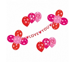 Ballonnen pakket Love you